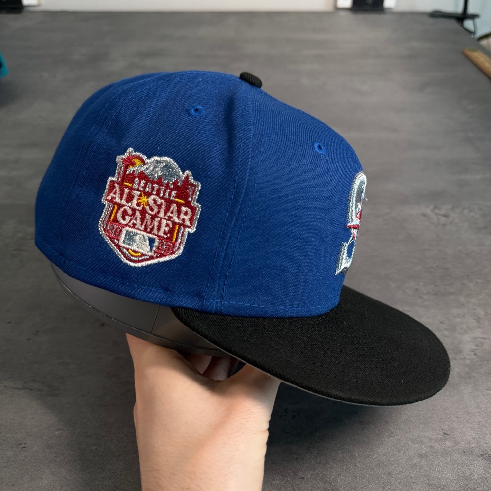 Hat Club Seattle Mariners New Era‎ Cap 7 1/2 Blue Black 59Fifty Silver Metallic - Picture 3 of 7